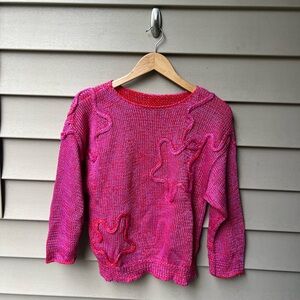 Pink Textured Women's Sweater
